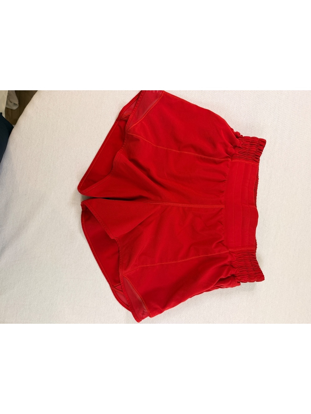 Lululemon Run Times Athletic Running Shorts Red Womens 4